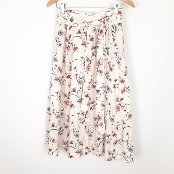 NWT J.O.A. Floral High Waist A Line Skirt Size Small - Picture 3 of 8